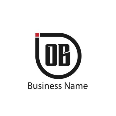 İlk harf Ob Logo tasarım şablonu