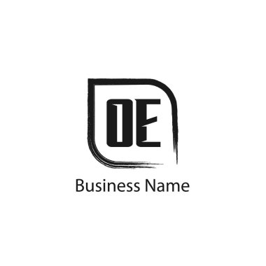 İlk harf Oe Logo tasarım şablonu