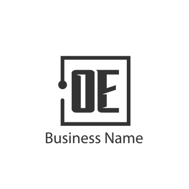 İlk harf Oe Logo tasarım şablonu