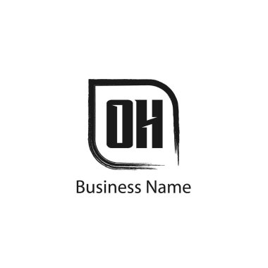 İlk harf Oh Logo tasarım şablonu