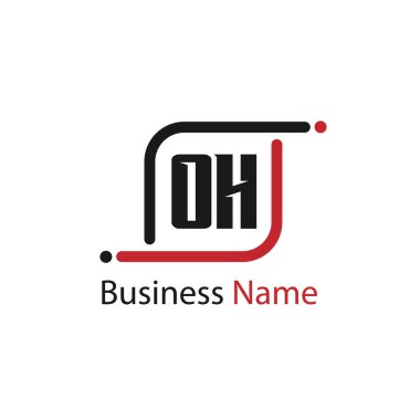 İlk harf Oh Logo tasarım şablonu