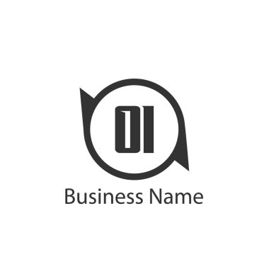 İlk harf Oi Logo tasarım şablonu