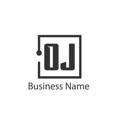 İlk harf Oj Logo tasarım şablonu