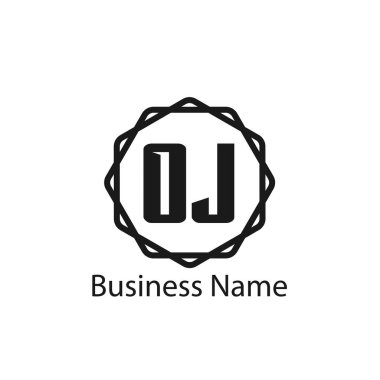 İlk harf Oj Logo tasarım şablonu