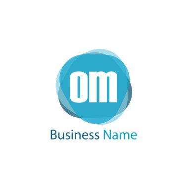 İlk Harf OM Logo Şablonu Tasarımı