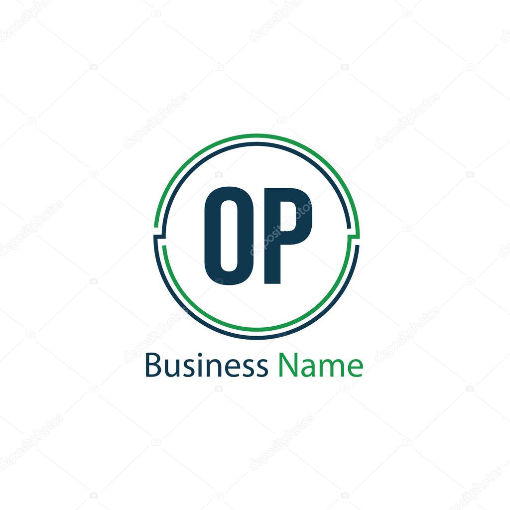 Initial Letter OP Logo Template Design