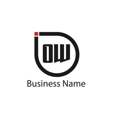 İlk mektup Ow Logo tasarım şablonu