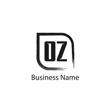 İlk harf Oz Logo tasarım şablonu