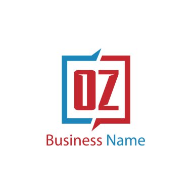 İlk harf Oz Logo tasarım şablonu