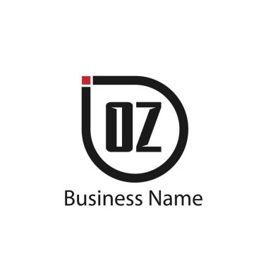 İlk harf Oz Logo tasarım şablonu