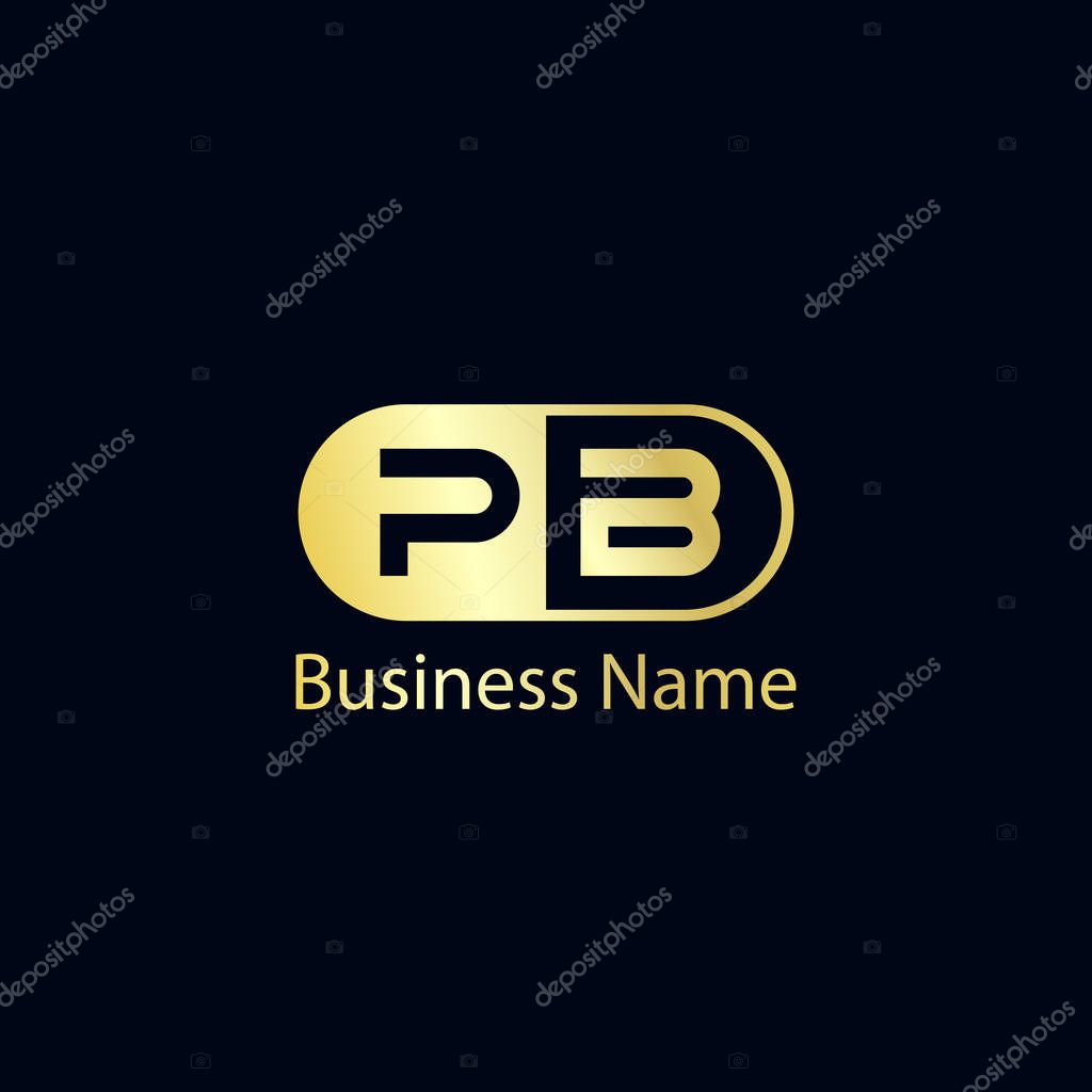 Initial Letter PB Logo Template Design