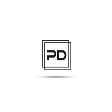 İlk harf Pd Logo tasarım şablonu