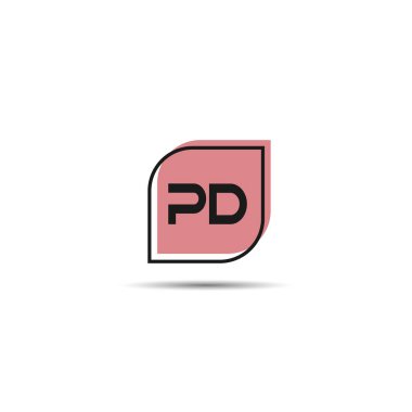 İlk harf Pd Logo tasarım şablonu