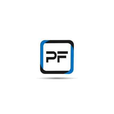 İlk Harf PF Logo Şablonu Tasarımı