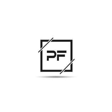 İlk Harf PF Logo Şablonu Tasarımı