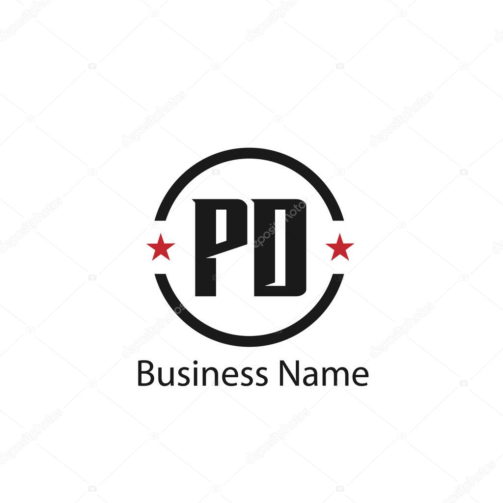 Initial Letter PD Logo Template Design