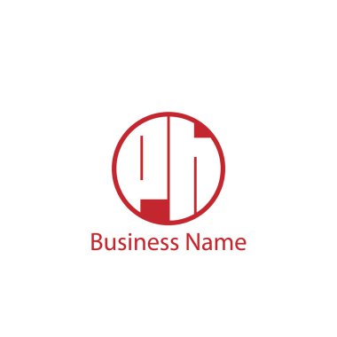 İlk harf Ph Logo tasarım şablonu