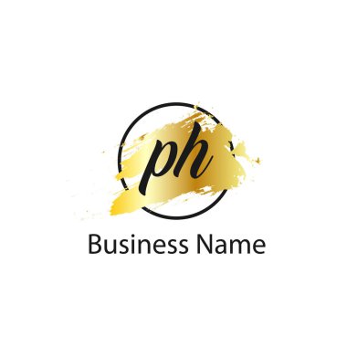 İlk harf Ph Logo tasarım şablonu