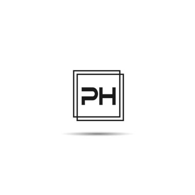 İlk harf Ph Logo tasarım şablonu