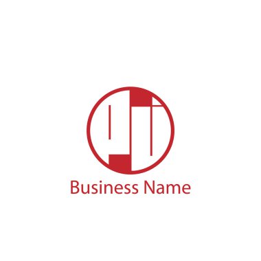 İlk harf Pj Logo tasarım şablonu