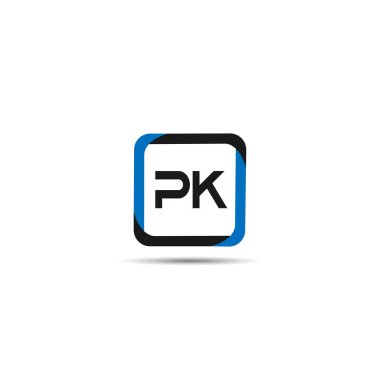 İlk mektup Pk Logo tasarım şablonu