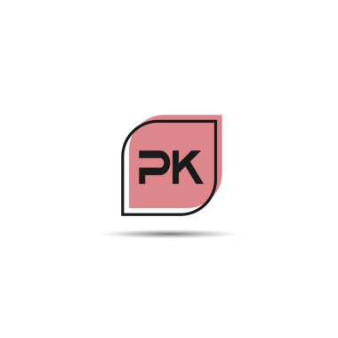 İlk mektup Pk Logo tasarım şablonu