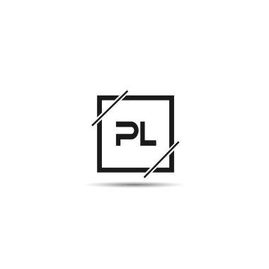 İlk Harf PL Logo Şablonu Tasarımı