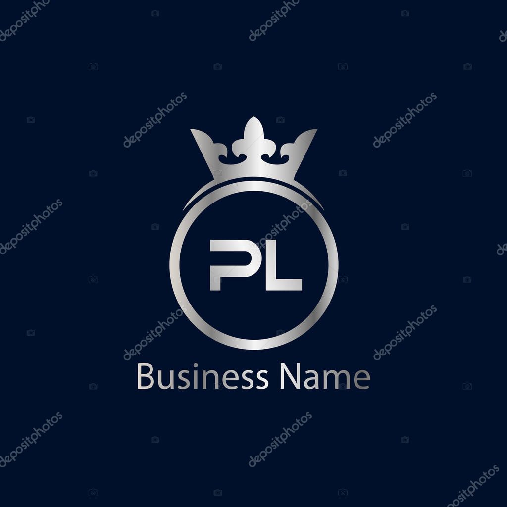 Initial Letter PL Logo Template Design