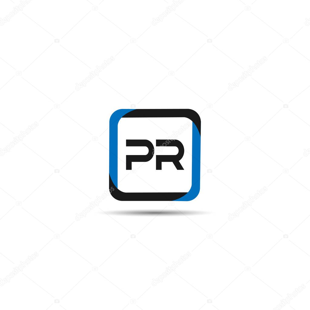 Initial Letter PR Logo Template Design