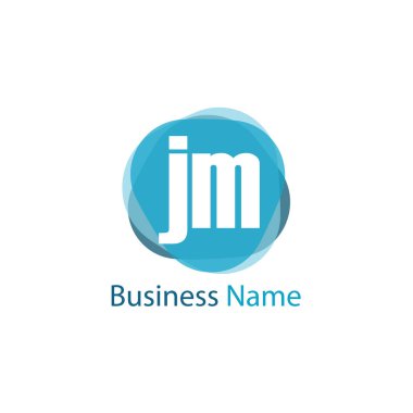İlk harf Jm Logo tasarım şablonu