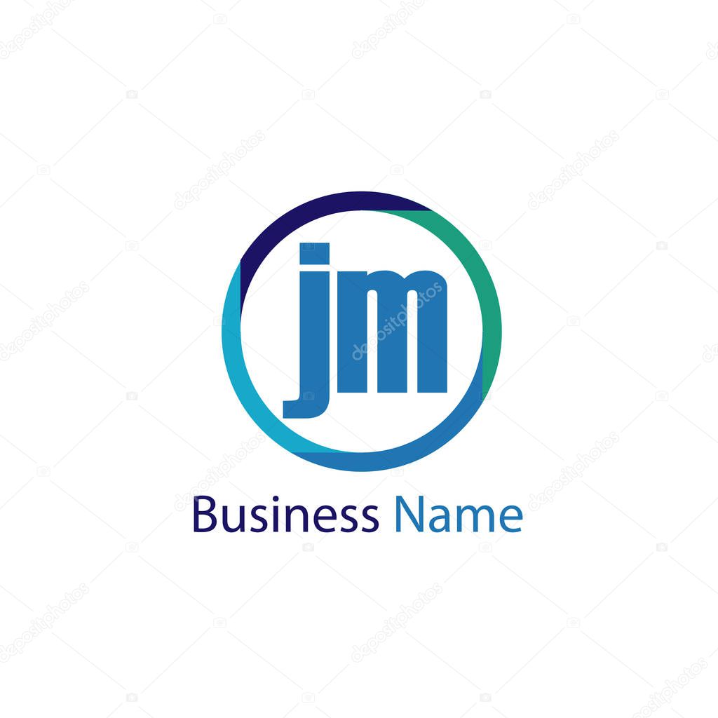 Initial Letter JM Logo Template Design