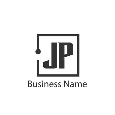 İlk mektup Jp Logo şablonu tasarım