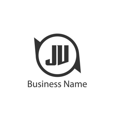 İlk harf Jv Logo tasarım şablonu