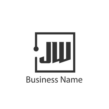 İlk harf Jw Logo tasarım şablonu
