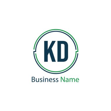 İlk harf Kd Logo tasarım şablonu