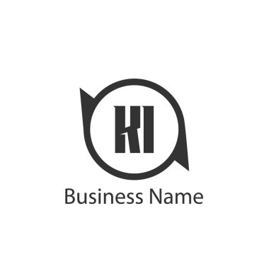 İlk Harf KI Logo Şablon Tasarımı