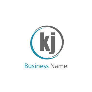 İlk harf Kj Logo tasarım şablonu