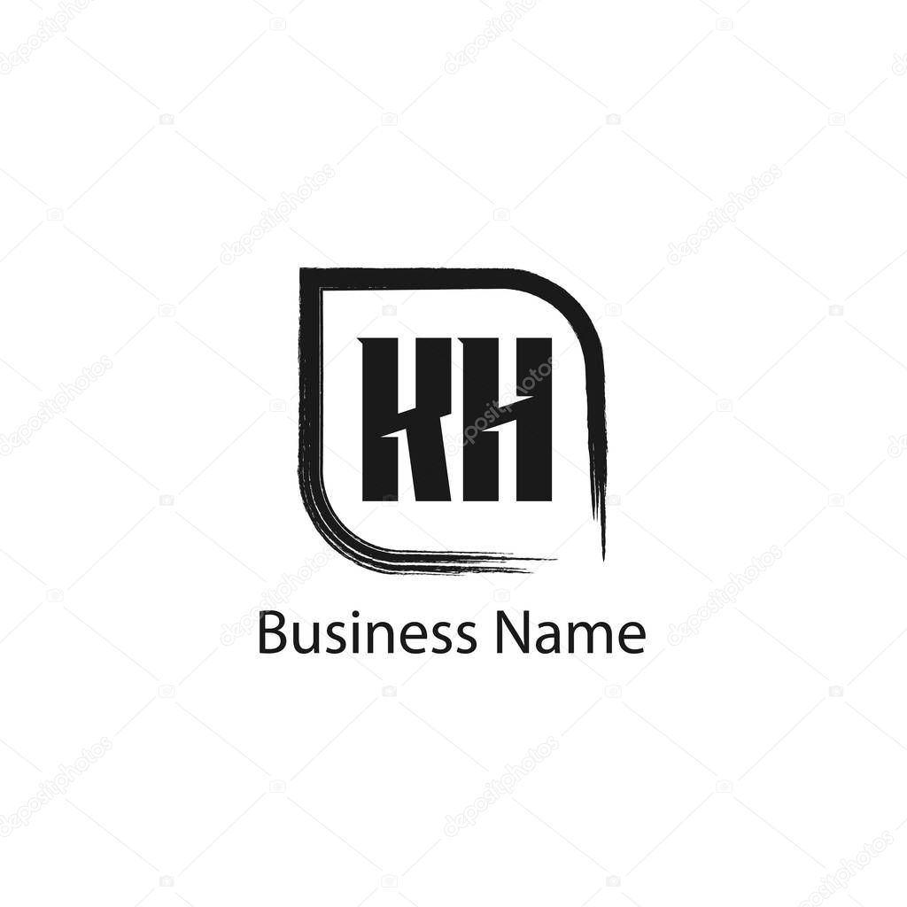Initial Letter KH Logo Template Design
