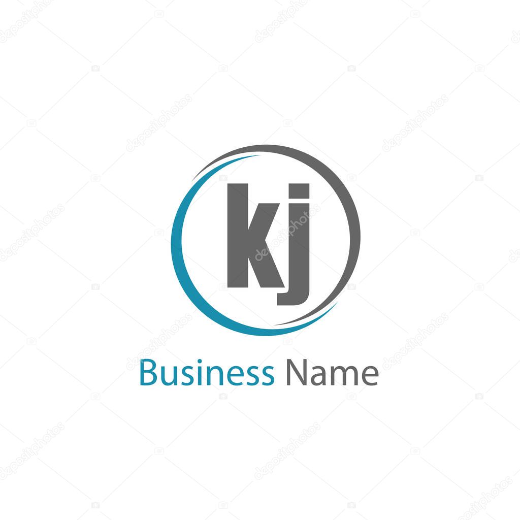 Initial Letter KJ Logo Template Design