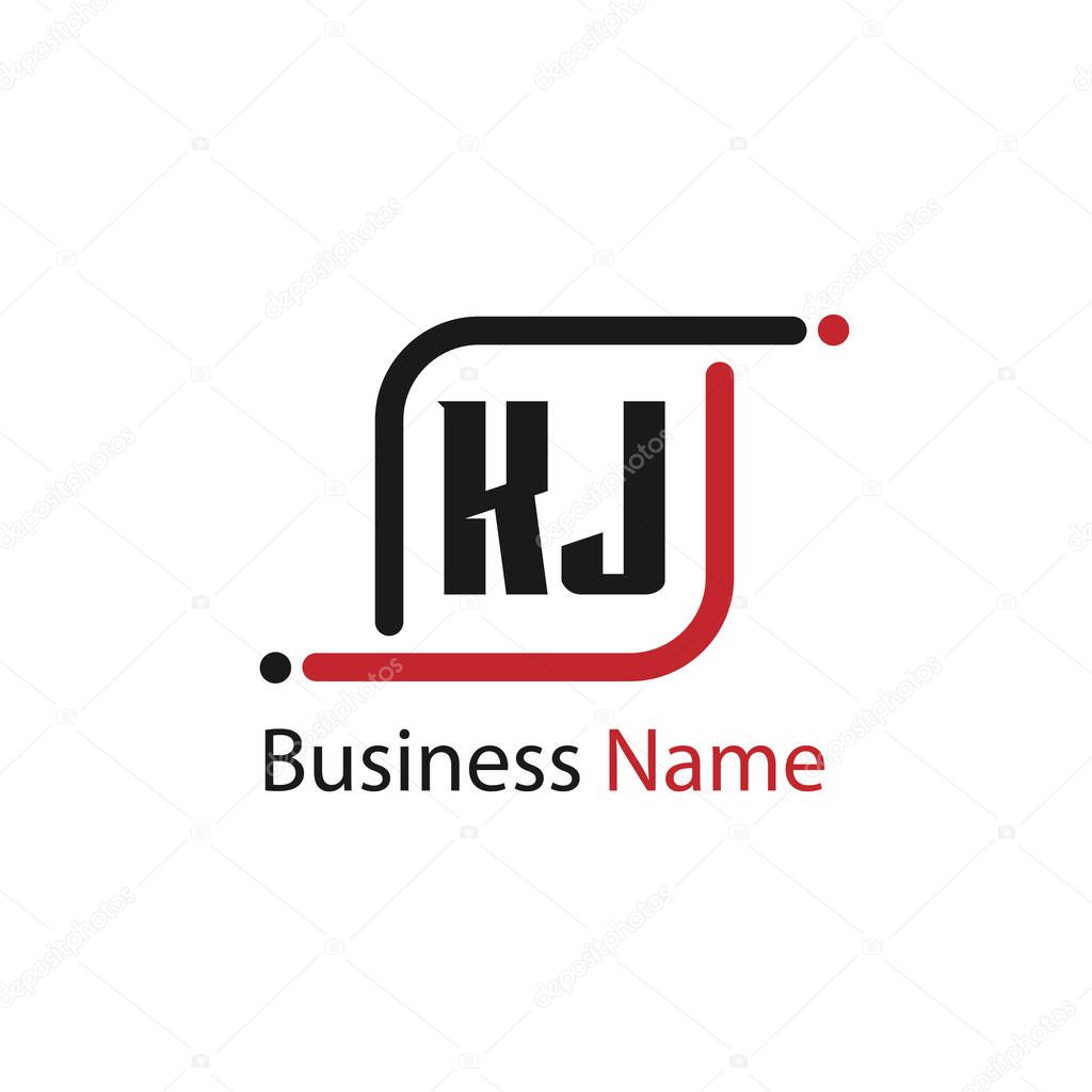 Initial Letter KJ Logo Template Design