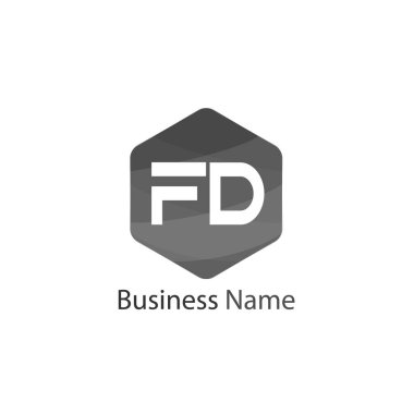 İlk harf Fd Logo tasarım şablonu