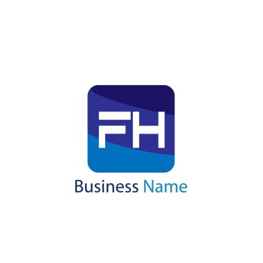 İlk harf Fh Logo tasarım şablonu