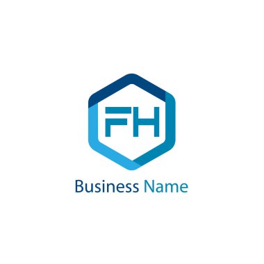 İlk harf Fh Logo tasarım şablonu