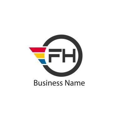 İlk harf Fh Logo tasarım şablonu