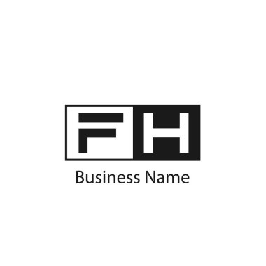 İlk harf Fh Logo tasarım şablonu