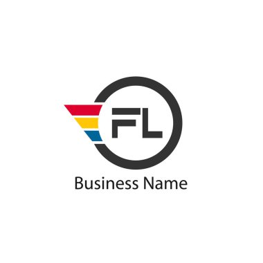 İlk harf Fl Logo tasarım şablonu