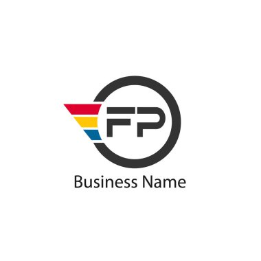 İlk Harf FP Logo Şablonu Tasarımı