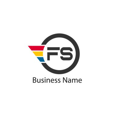İlk harf Fs Logo tasarım şablonu