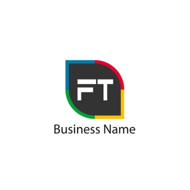 İlk harf Ft Logo tasarım şablonu