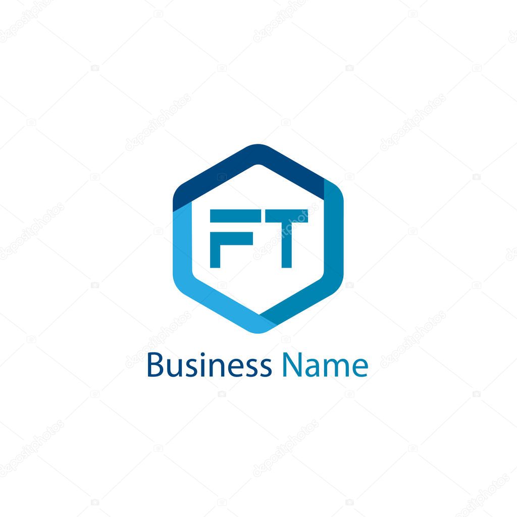 Initial Letter FT Logo Template Design